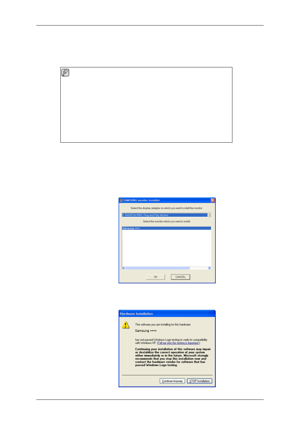 Using the software, Monitor driver | Samsung 2233GW User Manual | Page 17 / 196