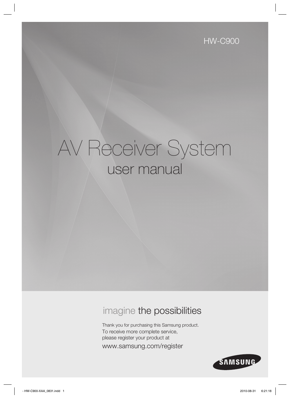Samsung HW-C900-XAA User Manual | 70 pages