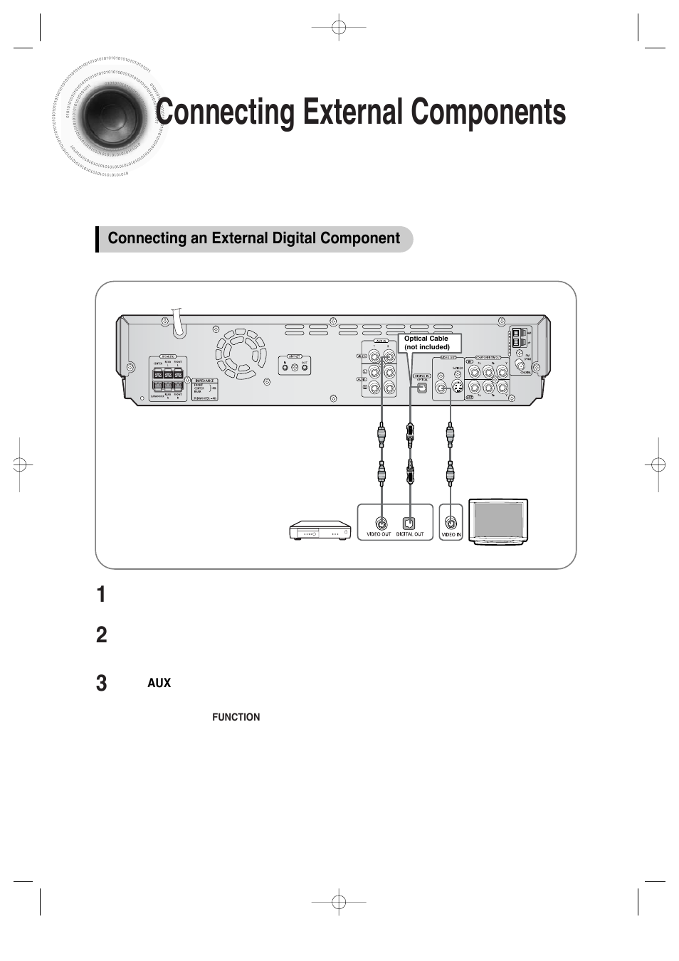 Connecting external components | Samsung HT-DS660 User Manual | Page 18 / 82