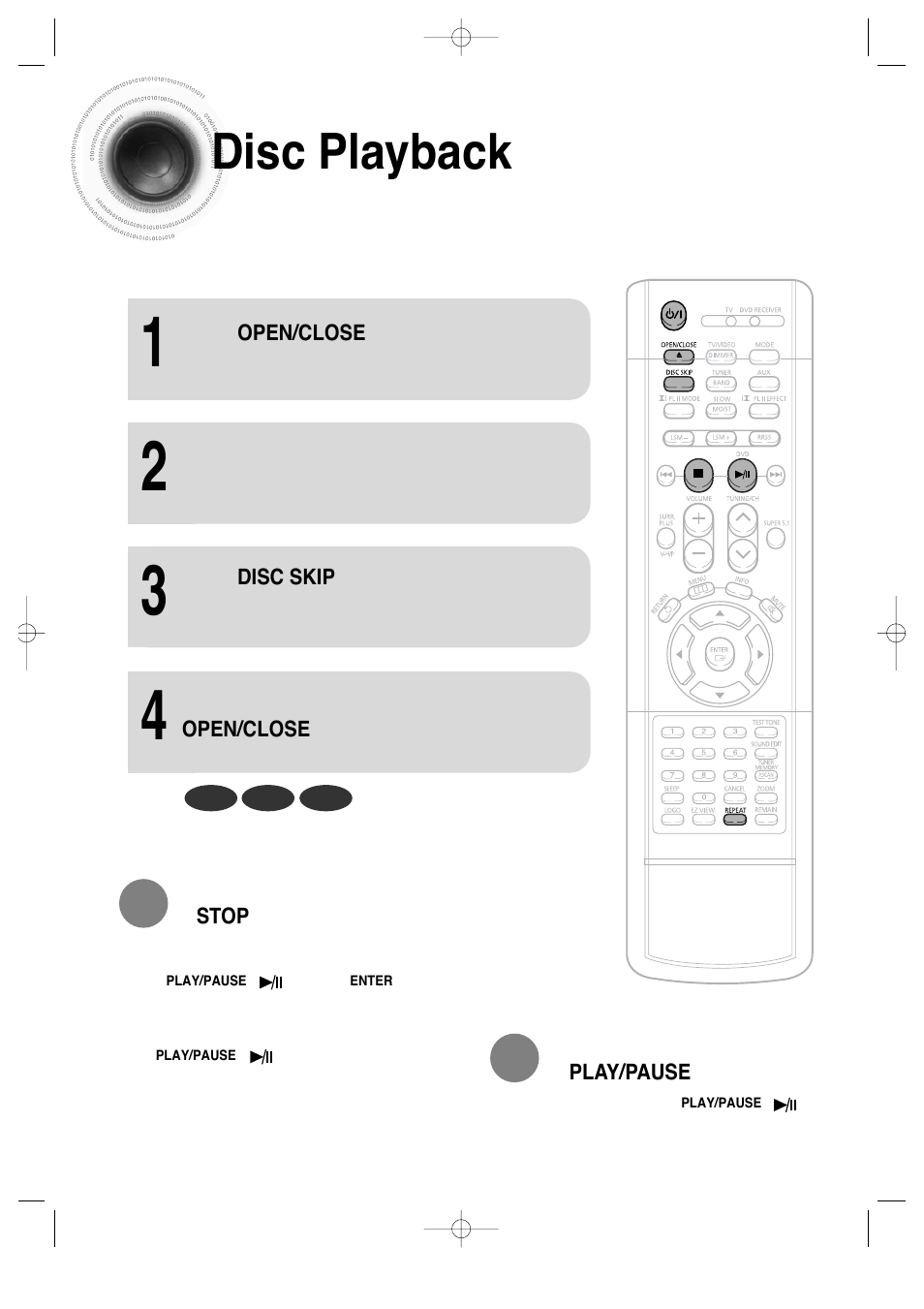 Operation, Disc playback, 23 disc playback | Samsung HT-DS660 User Manual | Page 24 / 82