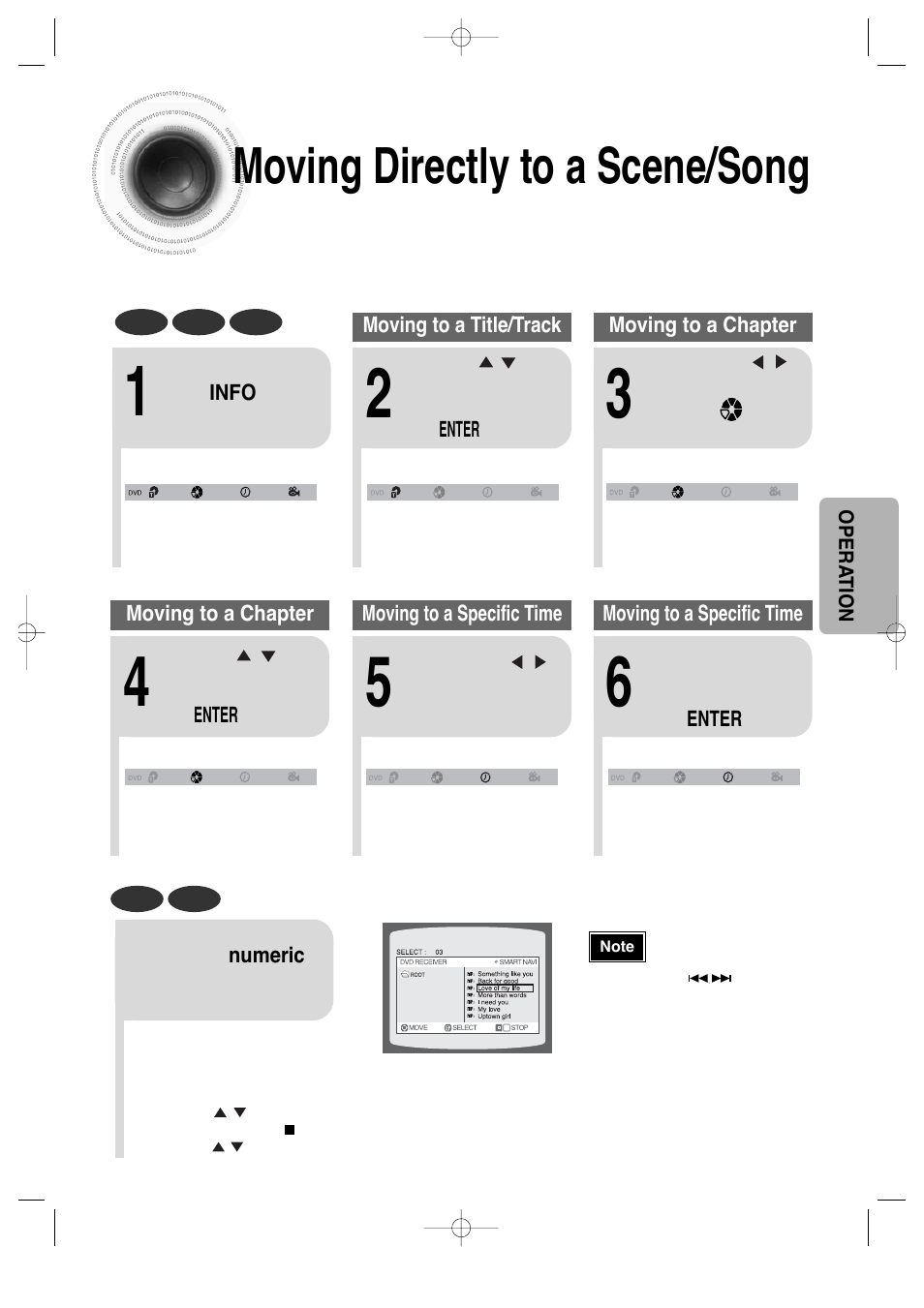 Moving directly to a scene/song, 38 moving directly to a scene/song | Samsung HT-DS660 User Manual | Page 39 / 82