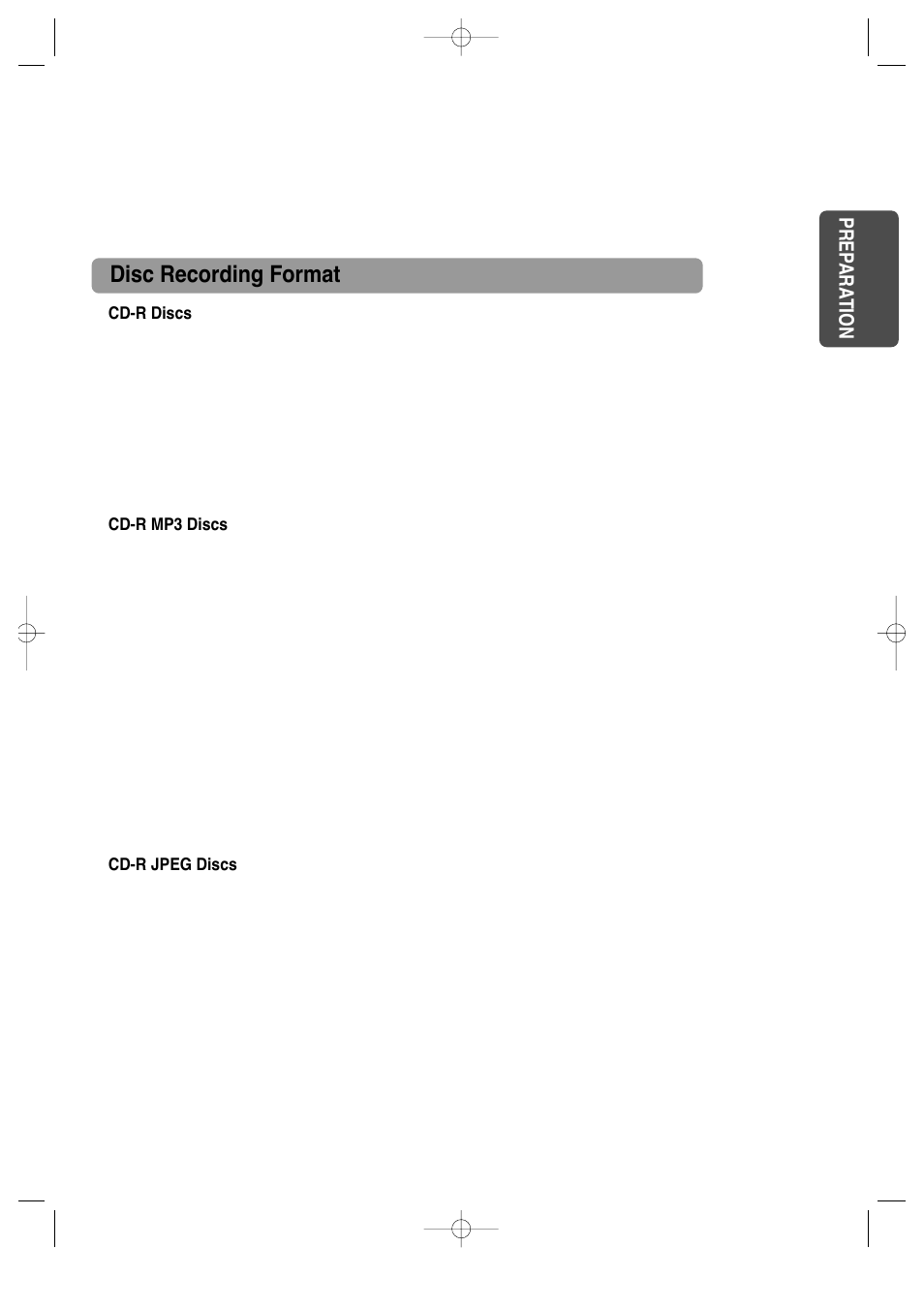 Disc recording format | Samsung HT-DS660 User Manual | Page 7 / 82