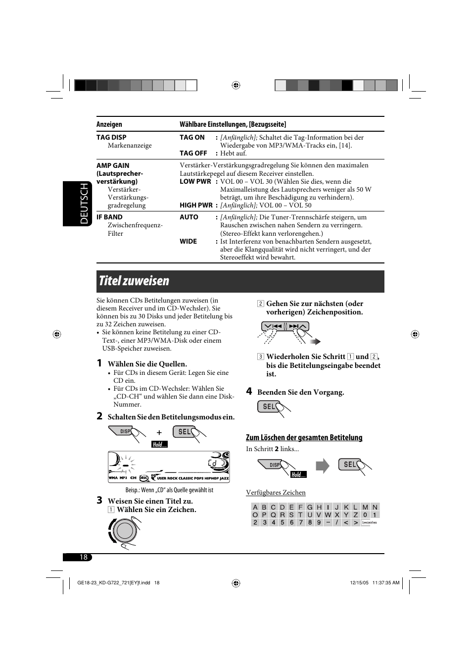 Titel zuweisen, Deutsch | JVC KD-G721  RU User Manual | Page 46 / 86