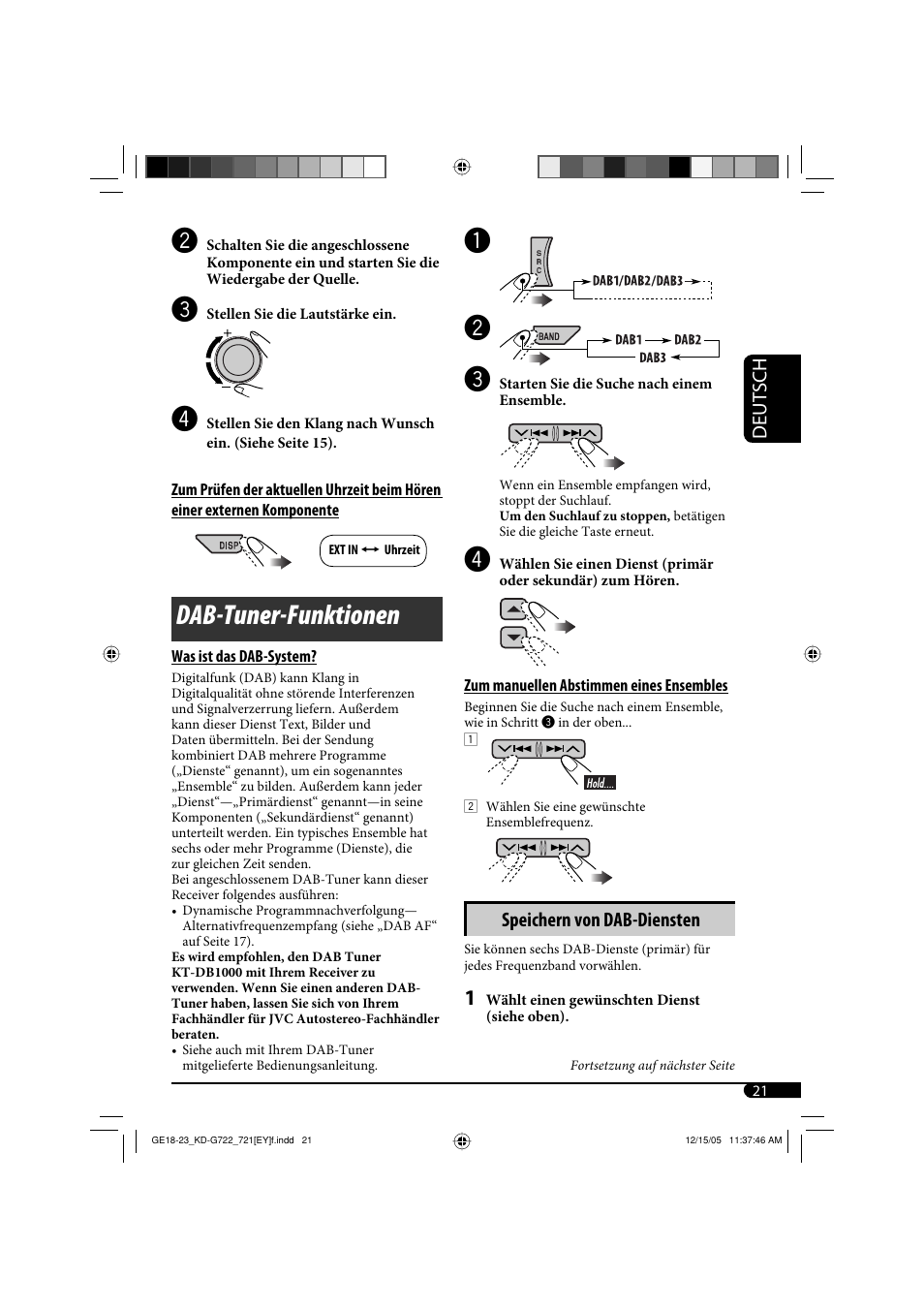 Dab-tuner-funktionen | JVC KD-G721  RU User Manual | Page 49 / 86