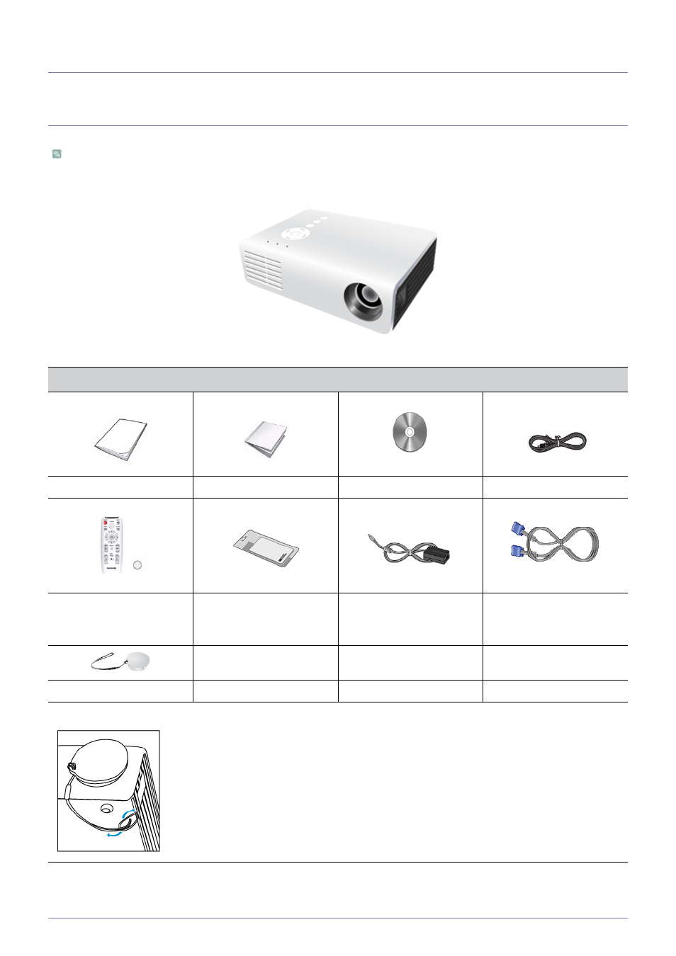 2 installation and connection, 1 package contents, Installation and connection | Package contents -1, 2installation and connection | Samsung SP-U300M User Manual | Page 10 / 45