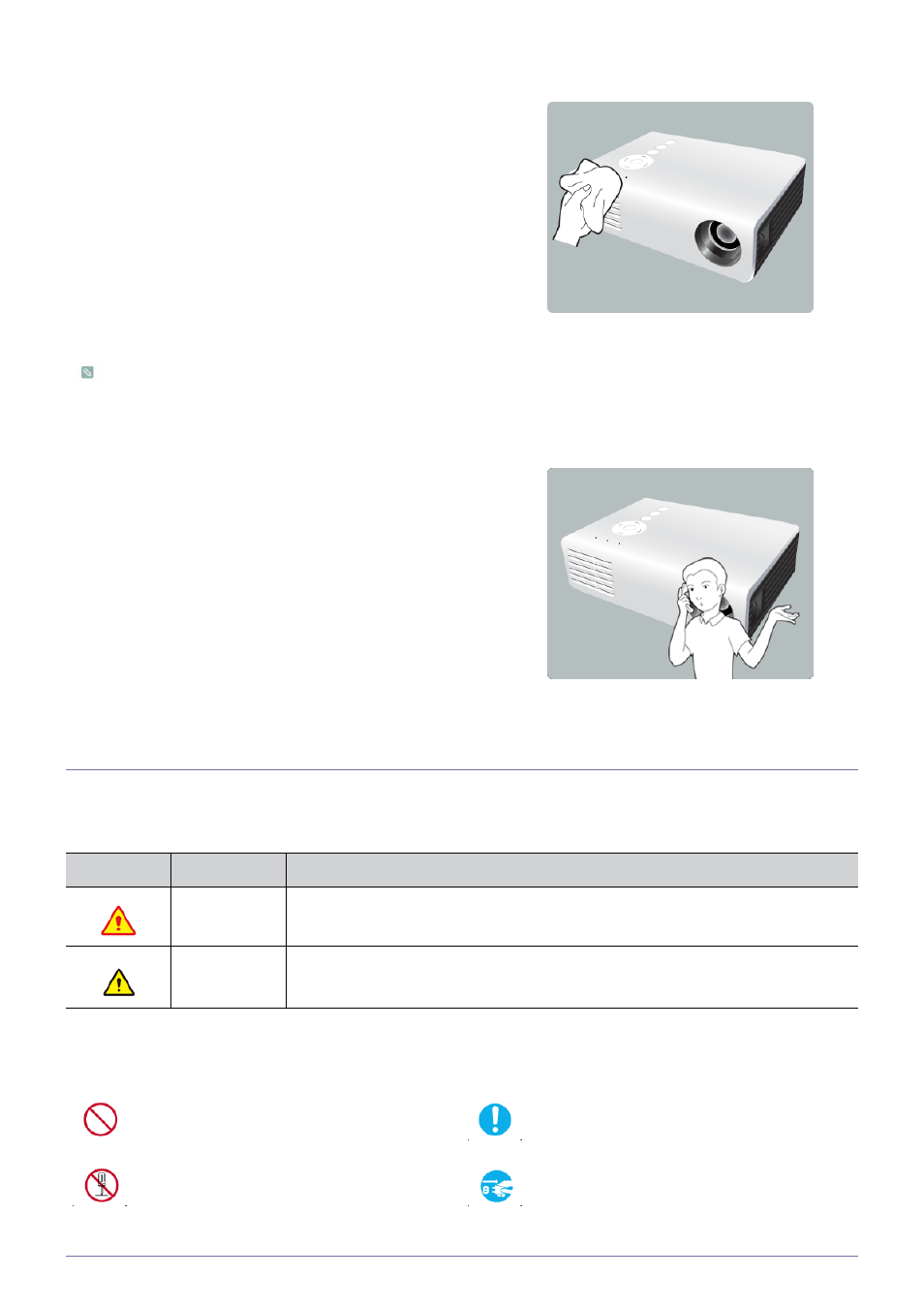 3 safety precautions, Safety precautions -3, Icons used for safety precautions meaning of signs | Samsung SP-U300M User Manual | Page 4 / 45