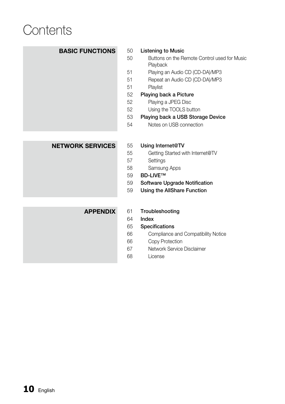 Samsung BD-C6800 User Manual | Page 10 / 71