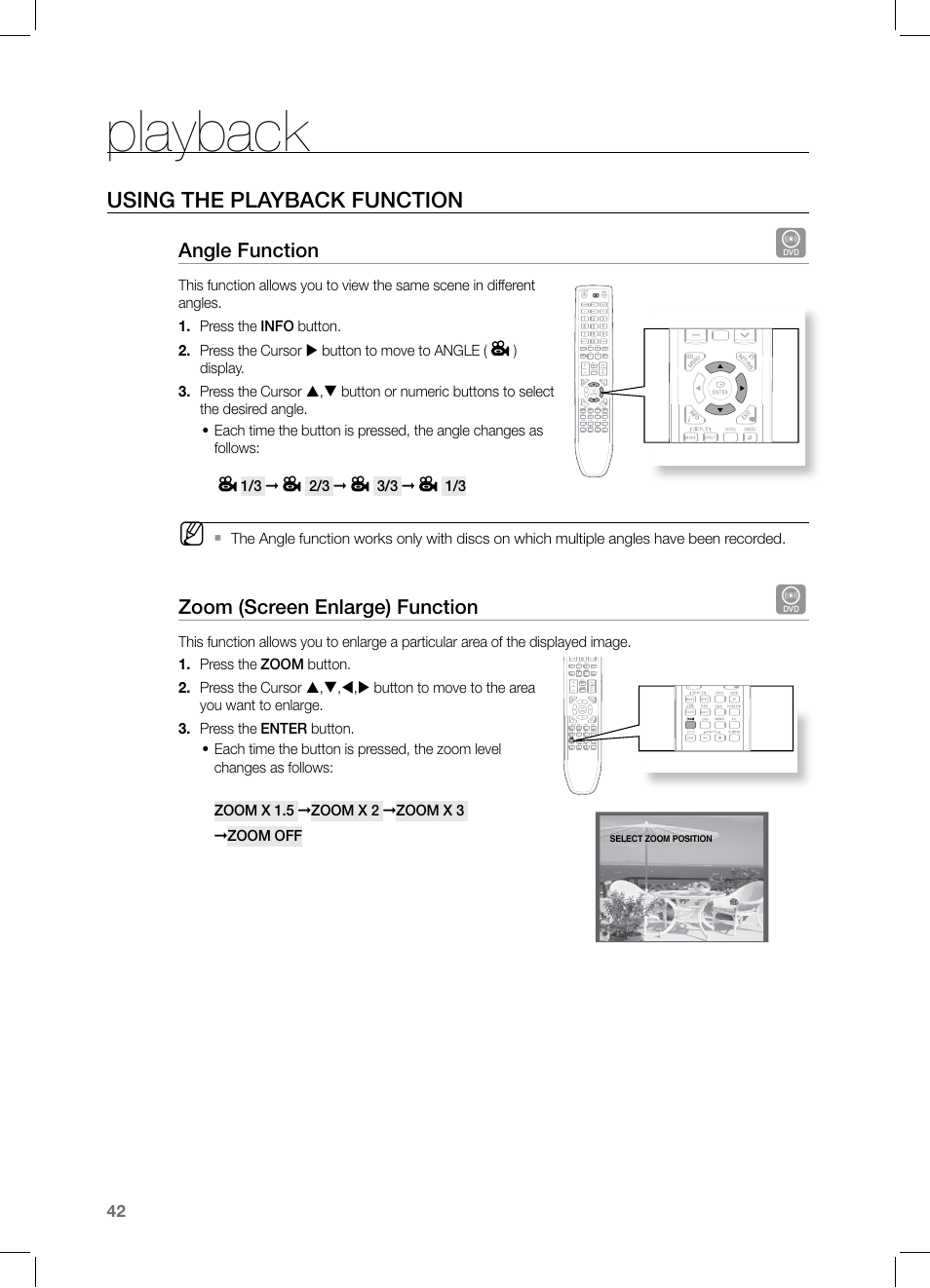 Playback, Using the playback function | Samsung HT-TZ325 User Manual | Page 42 / 74