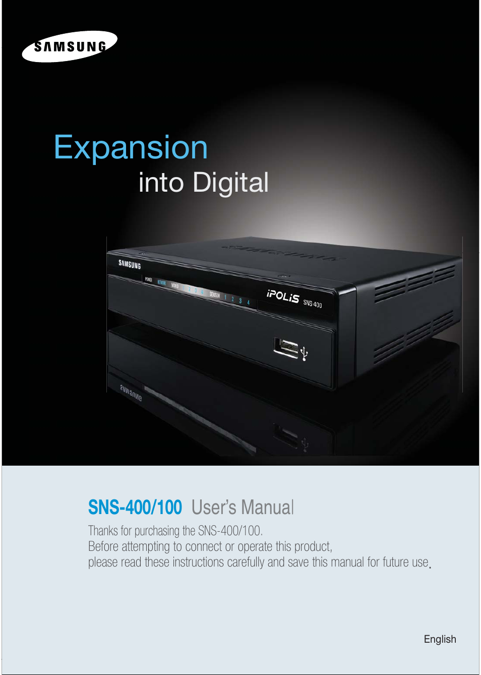 Samsung SNS-100/400 User Manual | 38 pages