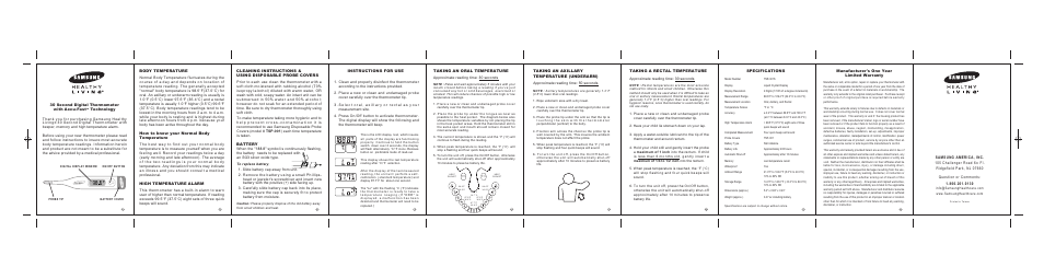 Samsung TSR-301S User Manual | 1 page