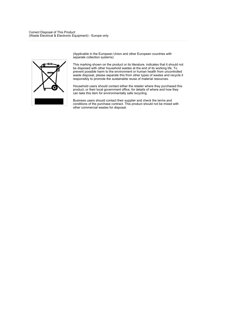 Correct disposal | Samsung 275TPLUS User Manual | Page 10 / 65
