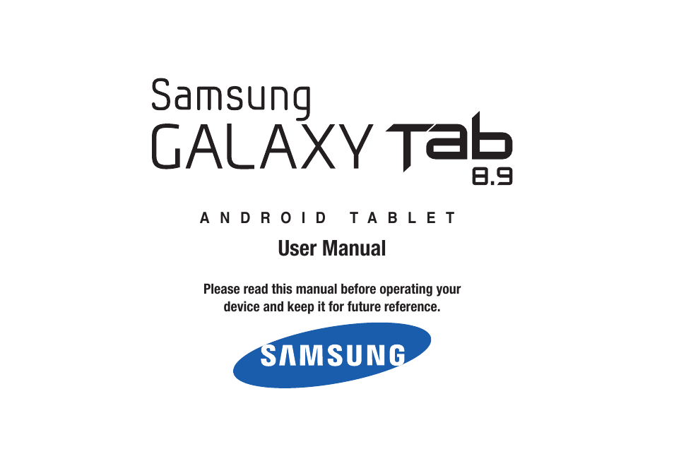 Samsung 8.9 User Manual | 176 pages