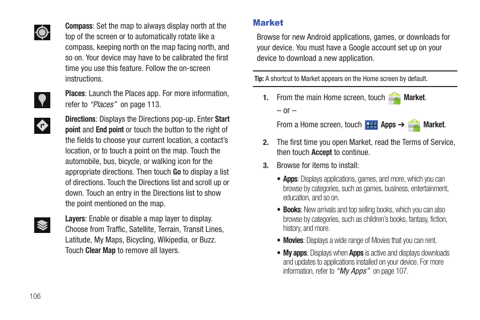 Market | Samsung 8.9 User Manual | Page 110 / 176