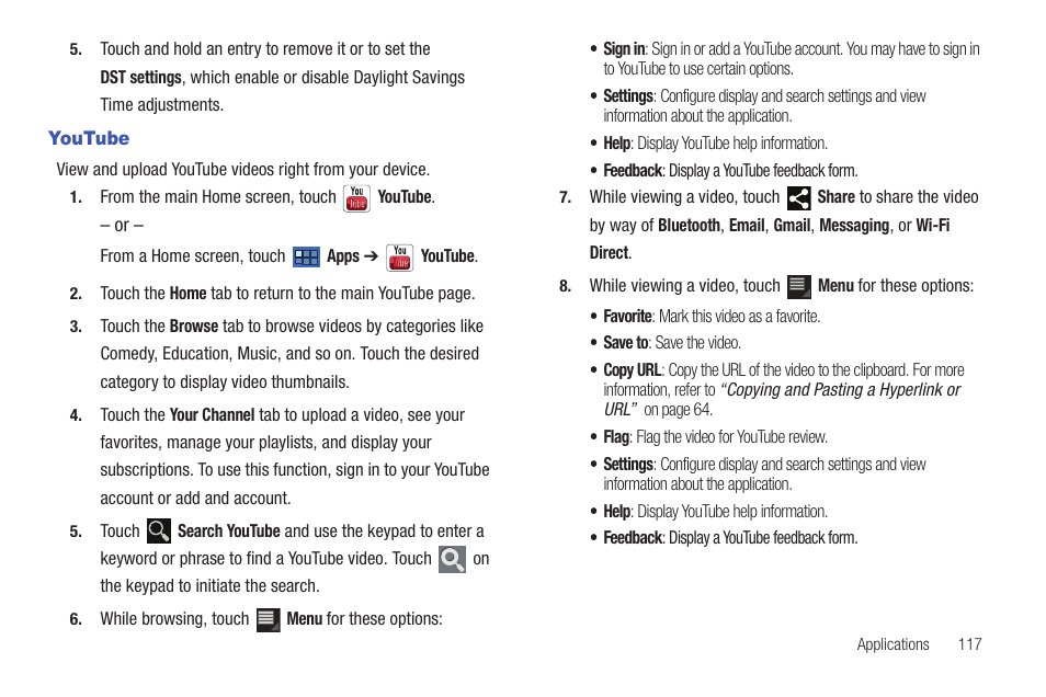 Youtube | Samsung 8.9 User Manual | Page 121 / 176