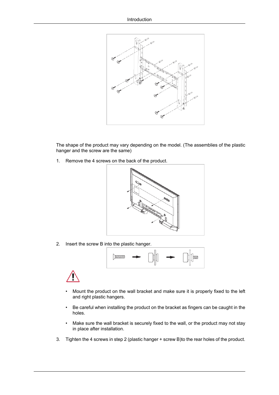 To mount the product on the wall bracket | Samsung SYNCMASTER 650TS User Manual | Page 22 / 121