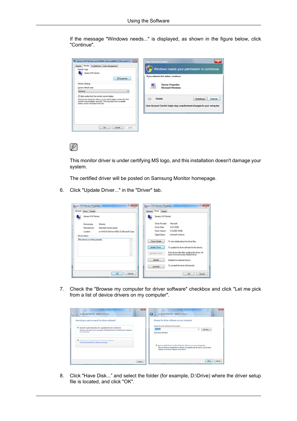 Samsung SYNCMASTER 650TS User Manual | Page 34 / 121