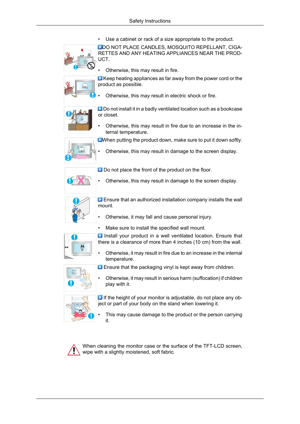 Clean | Samsung SYNCMASTER 650TS User Manual | Page 4 / 121