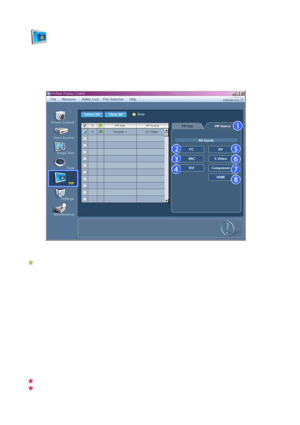 Pip pip source | Samsung SYNCMASTER 650TS User Manual | Page 53 / 121
