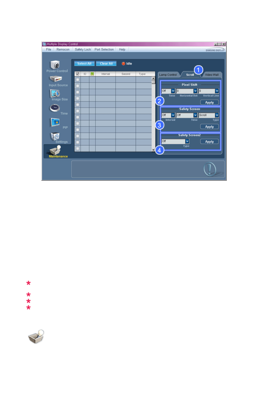 Maintenance video wall | Samsung SYNCMASTER 650TS User Manual | Page 60 / 121
