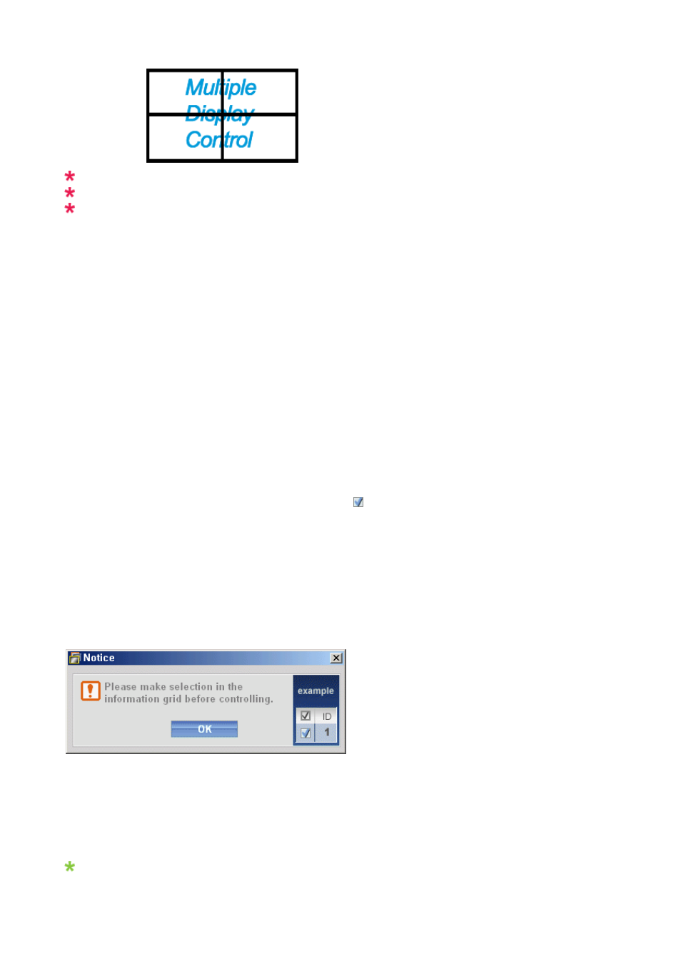 Troubleshooting, Settings value display in multiple display mode | Samsung SYNCMASTER 650TS User Manual | Page 62 / 121