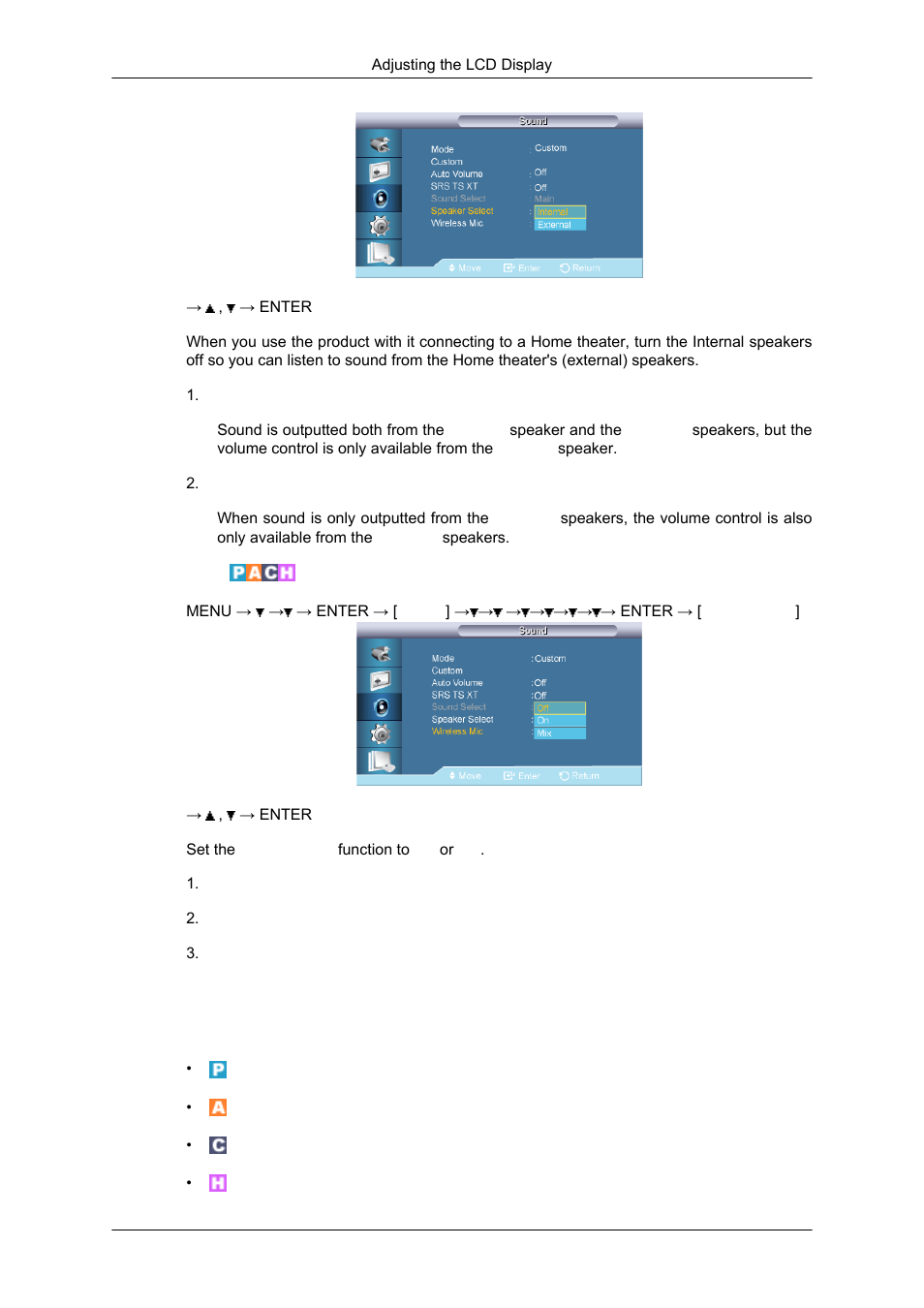 Wireless mic, Setup | Samsung SYNCMASTER 650TS User Manual | Page 88 / 121