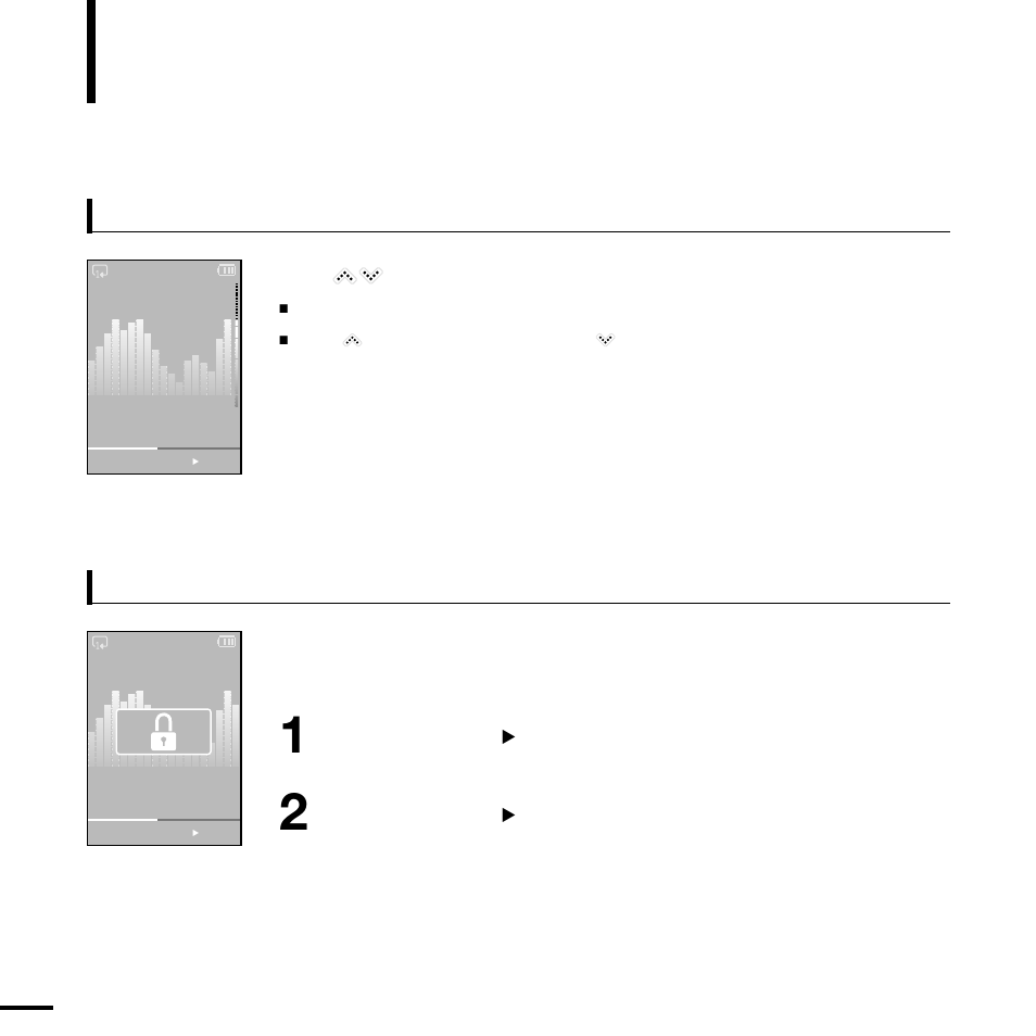 Basic use (continued), Basic use, Continued) | Volume control lock function | Samsung YP-K5AB User Manual | Page 14 / 58