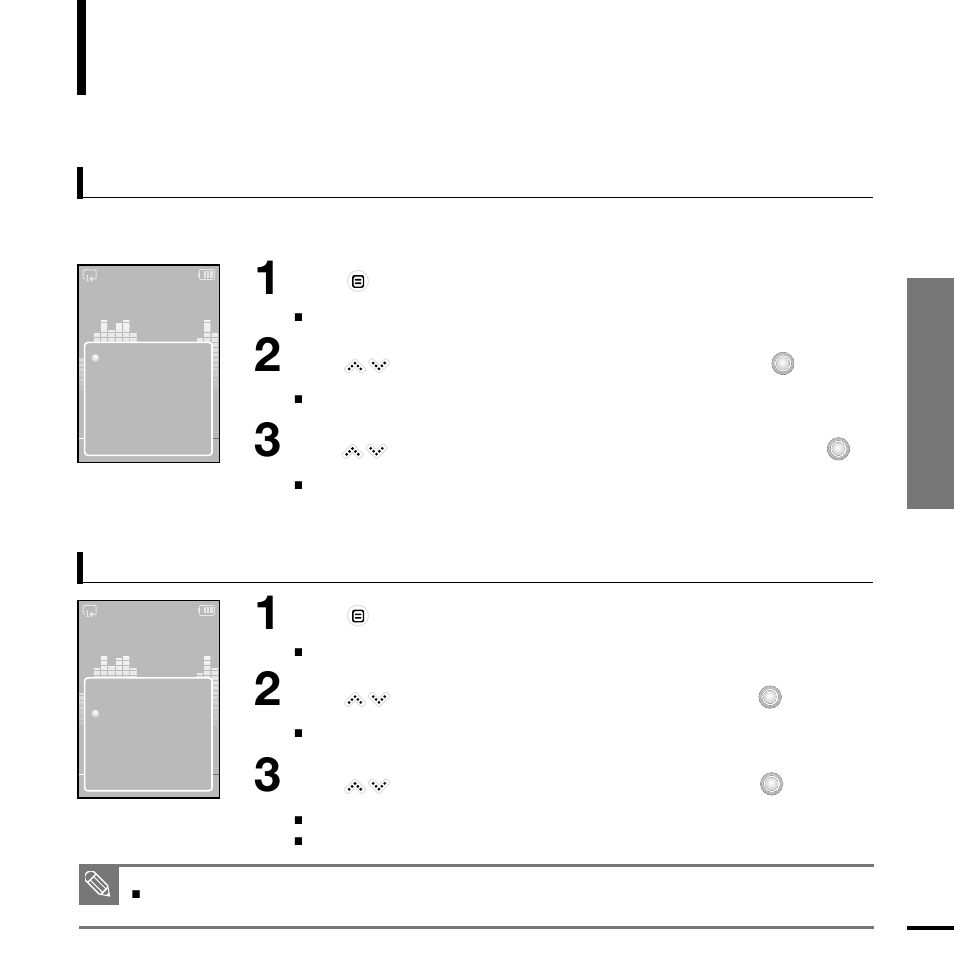 Using the music option menu | Samsung YP-K5AB User Manual | Page 31 / 58