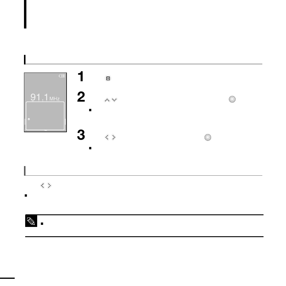 Setting fm presets | Samsung YP-K5AB User Manual | Page 38 / 58