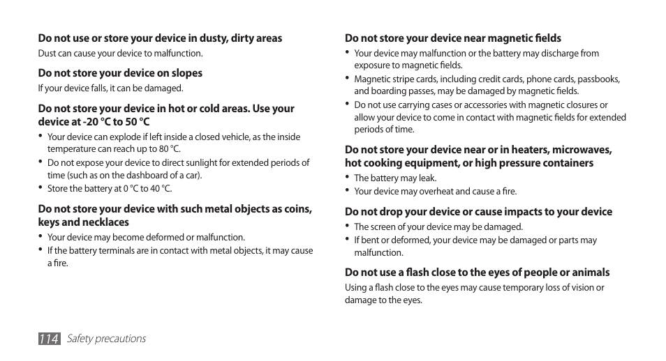 Samsung GALAXYFIT GT-S5670 User Manual | Page 114 / 126