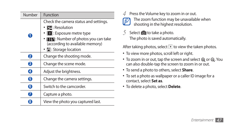 Samsung GALAXYFIT GT-S5670 User Manual | Page 47 / 126