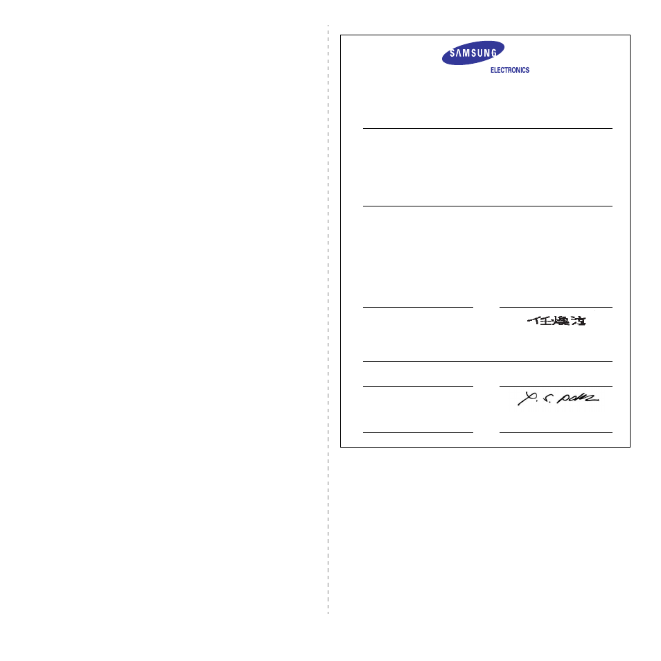 Declaration of conformity | Samsung ML-2570 Series User Manual | Page 9 / 85