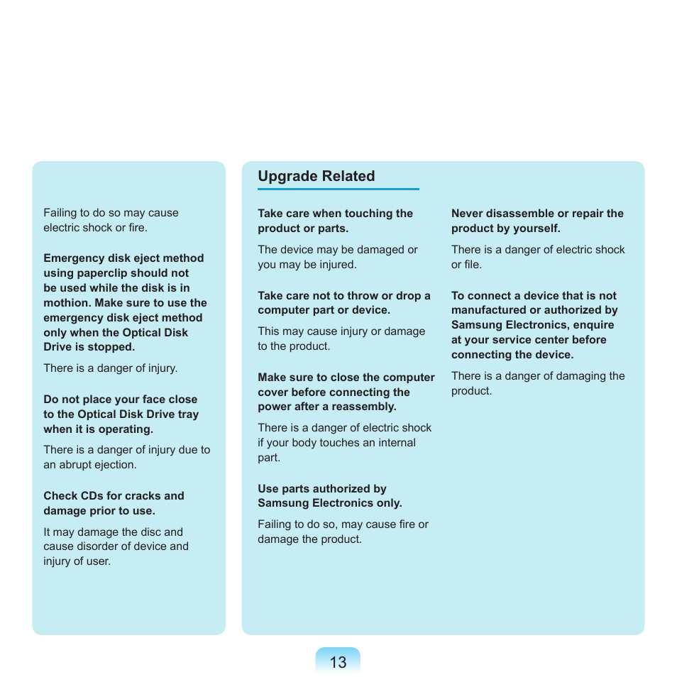 Upgrade related | Samsung X65 User Manual | Page 14 / 195