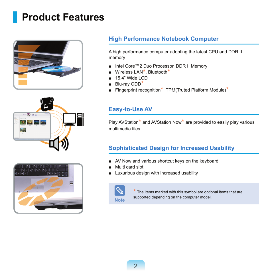 Product features | Samsung X65 User Manual | Page 3 / 195
