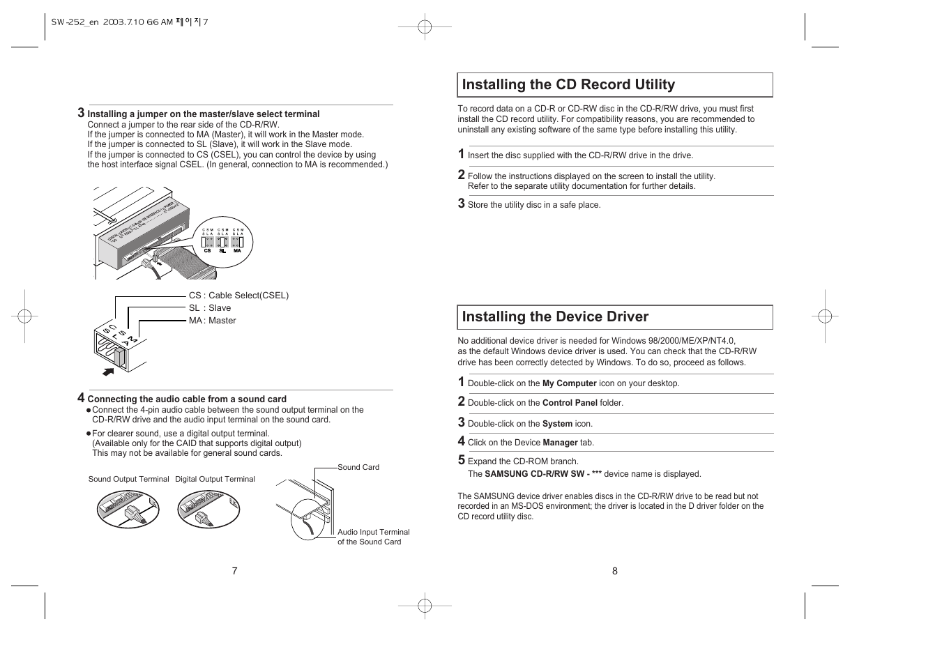 Samsung SW-252 User Manual | Page 4 / 8
