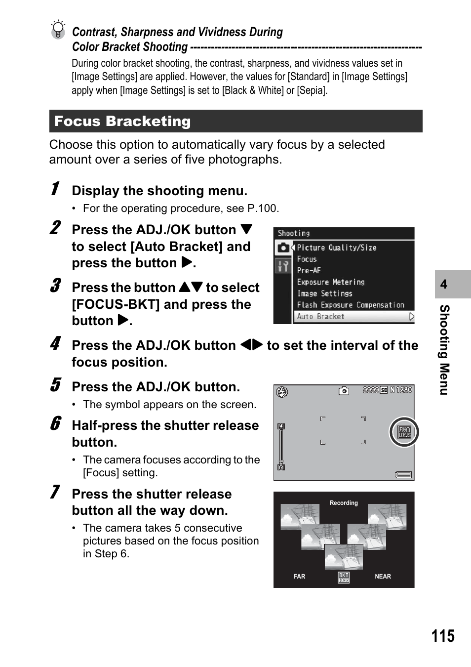 Focus bracketing | Samsung CX2 User Manual | Page 117 / 248