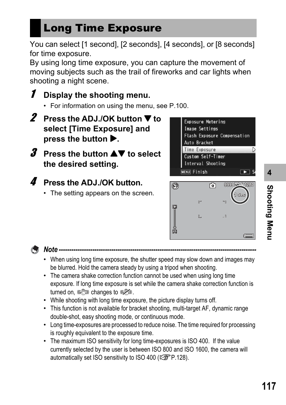 Long time exposure | Samsung CX2 User Manual | Page 119 / 248