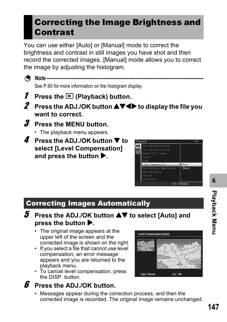 Correcting the image brightness and contrast | Samsung CX2 User Manual | Page 149 / 248