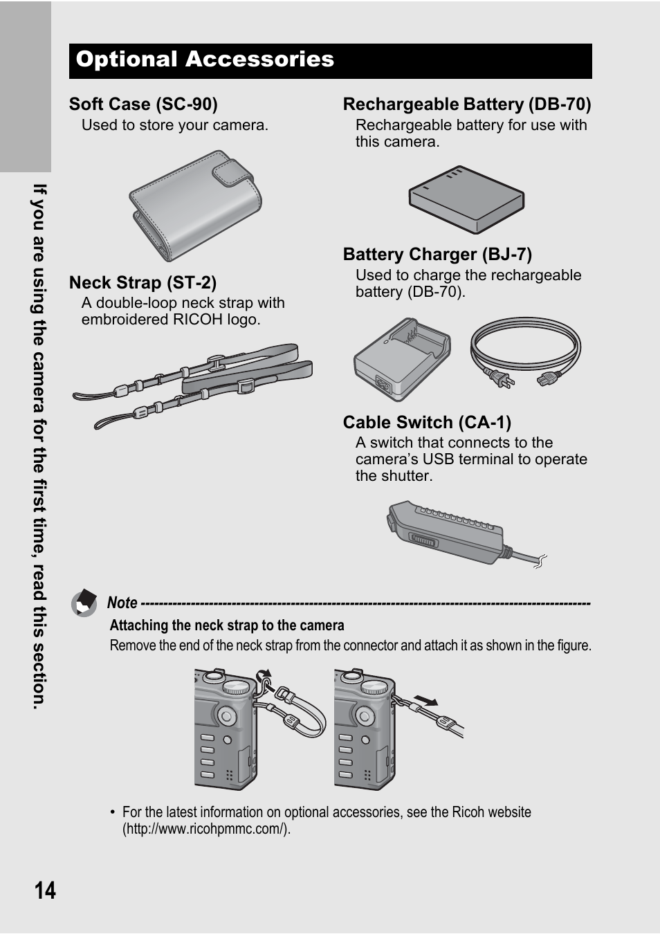 Optional accessories | Samsung CX2 User Manual | Page 16 / 248