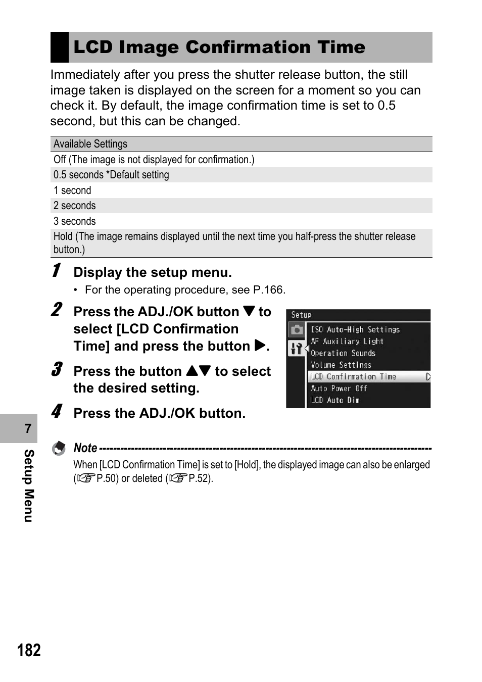 Lcd image confirmation time | Samsung CX2 User Manual | Page 184 / 248