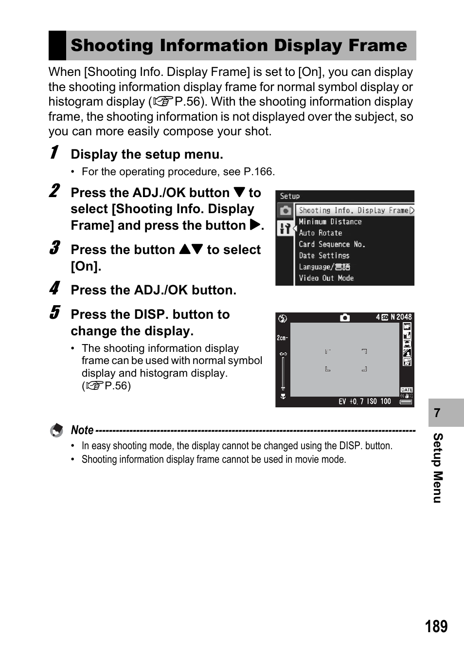 Shooting information display frame | Samsung CX2 User Manual | Page 191 / 248