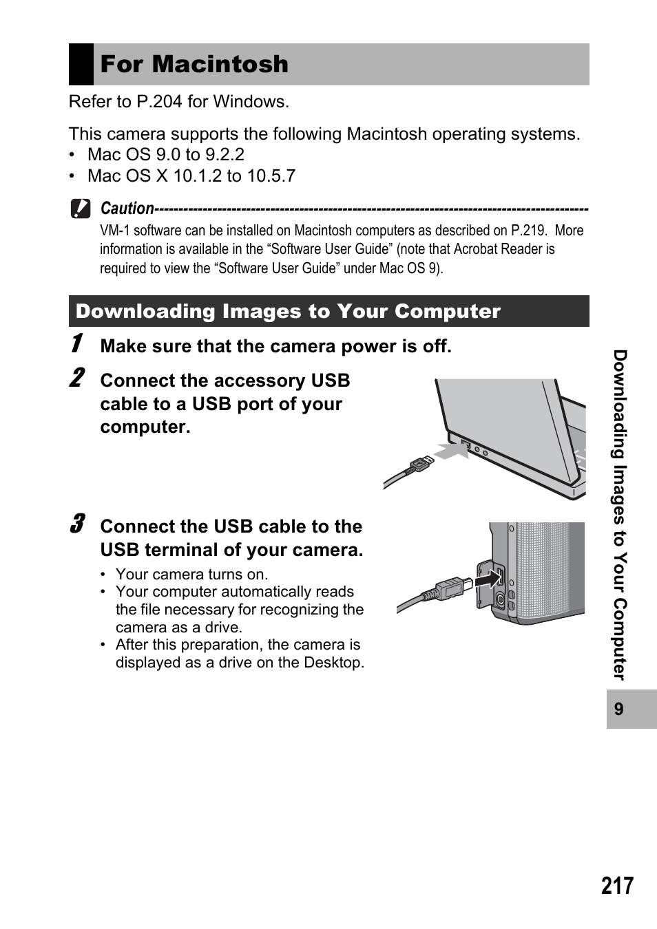 For macintosh | Samsung CX2 User Manual | Page 219 / 248