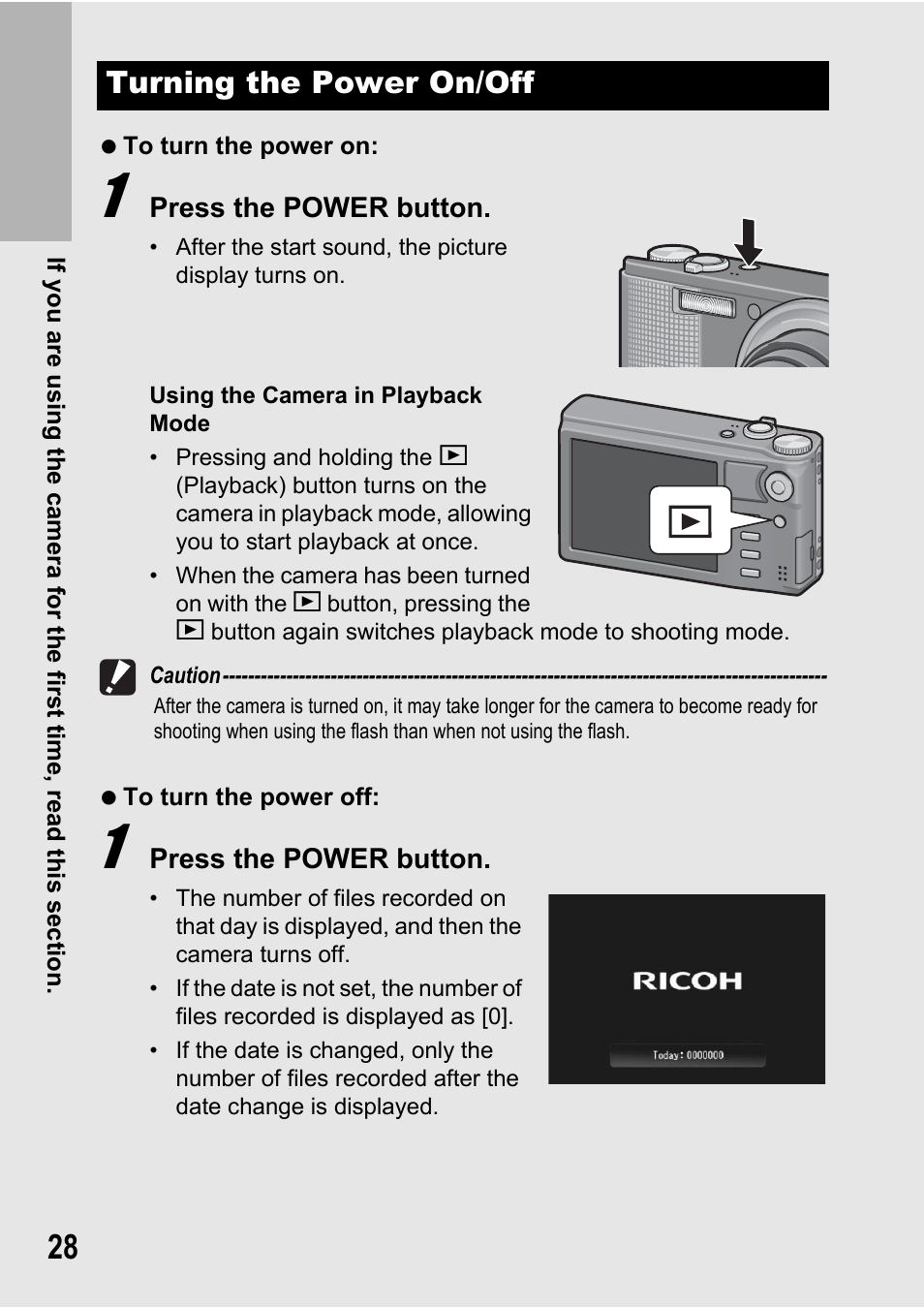 Turning the power on/off | Samsung CX2 User Manual | Page 30 / 248