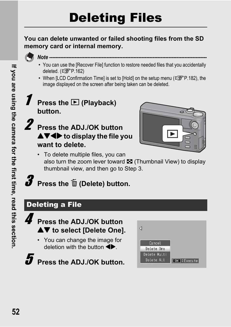Deleting files | Samsung CX2 User Manual | Page 54 / 248