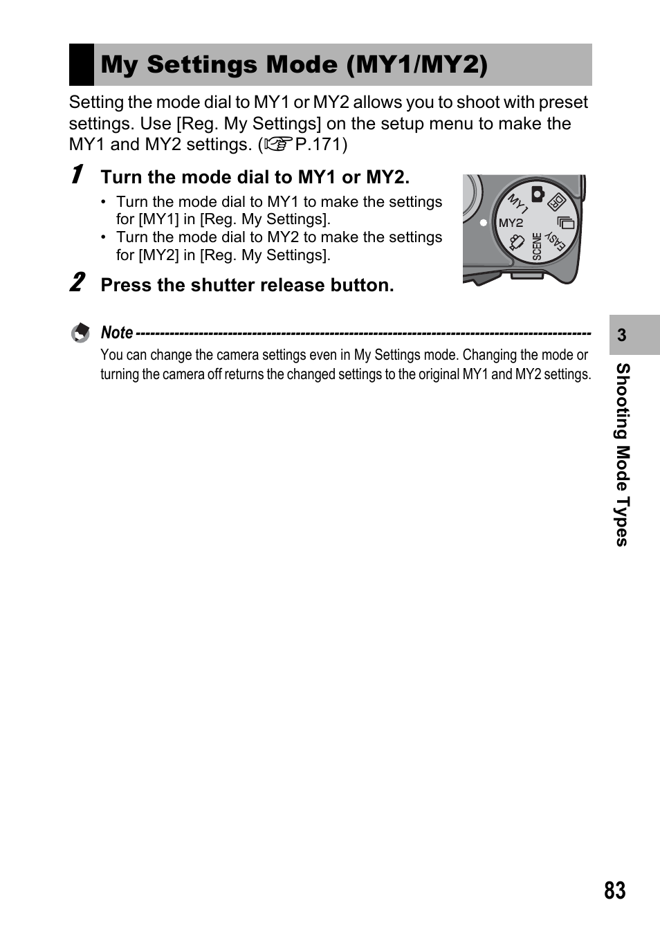 My settings mode (my1/my2) | Samsung CX2 User Manual | Page 85 / 248