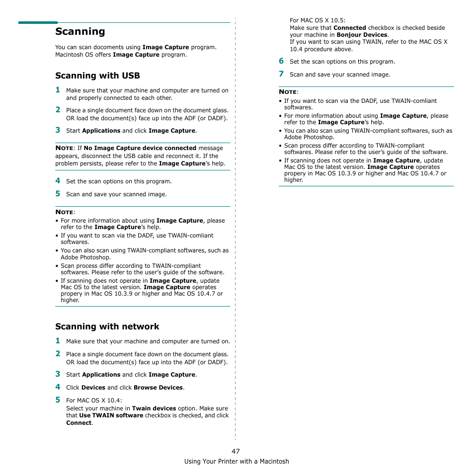 Scanning, Scanning with usb, Scanning with network | Samsung CLX-8380 User Manual | Page 183 / 186