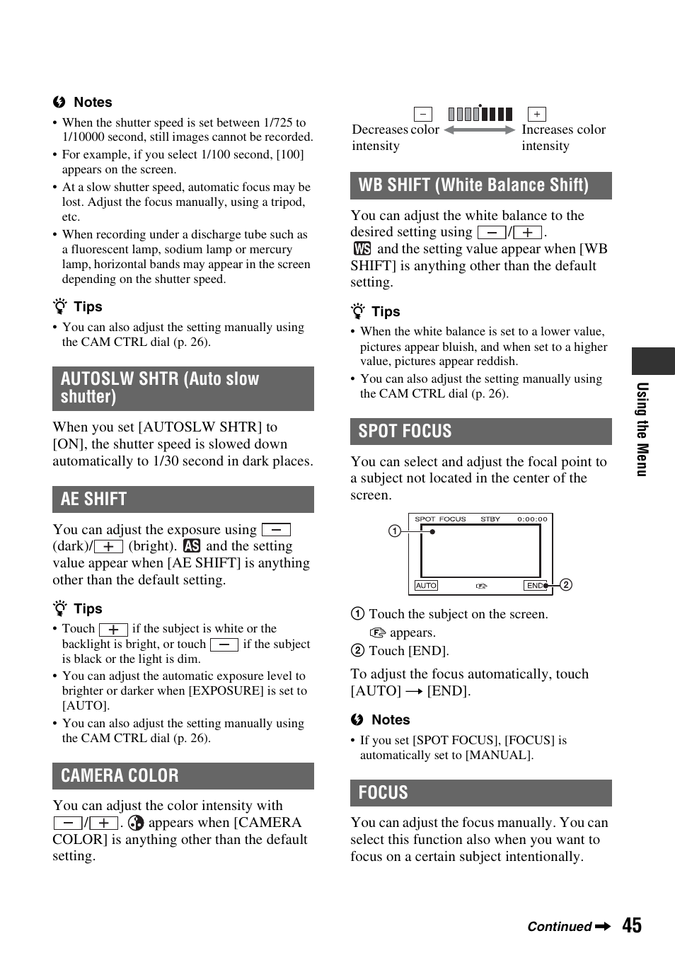 P. 45), P. 45 | Sony HDR-HC9 User Manual | Page 45 / 128