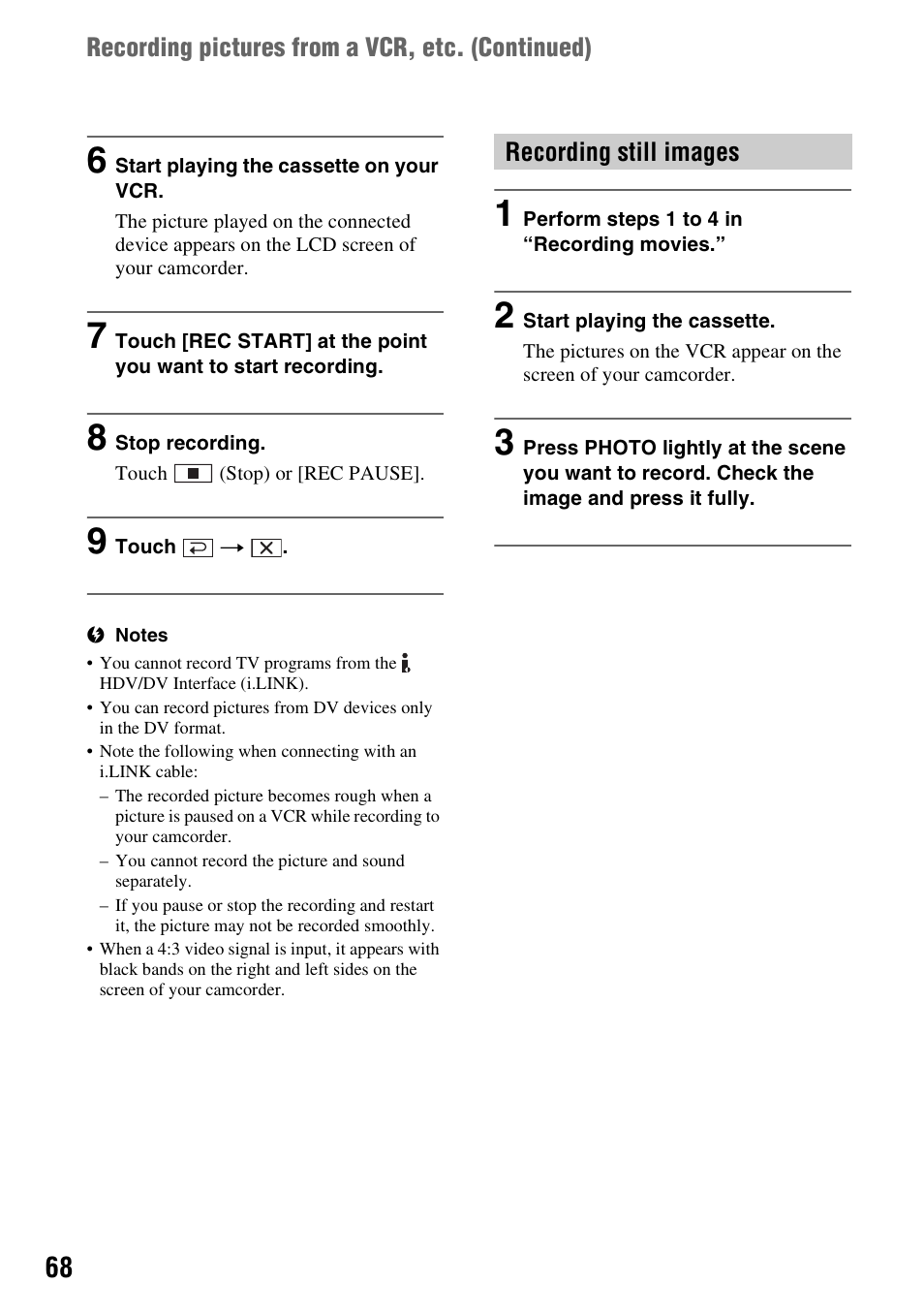 Sony HDR-HC9 User Manual | Page 68 / 128