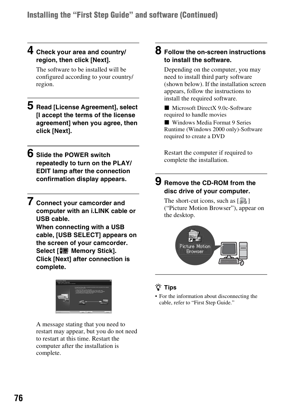 Sony HDR-HC9 User Manual | Page 76 / 128