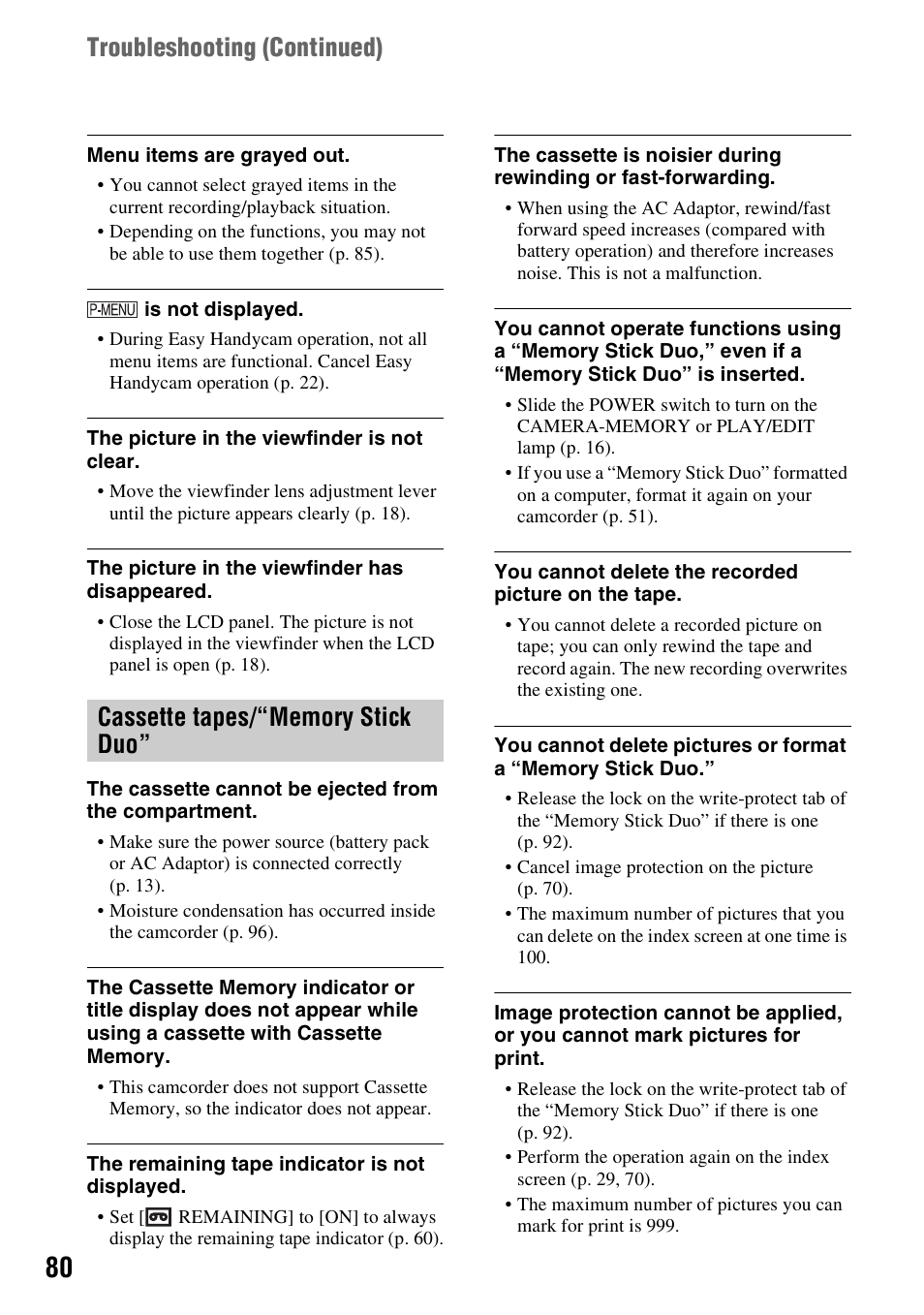 Sony HDR-HC9 User Manual | Page 80 / 128