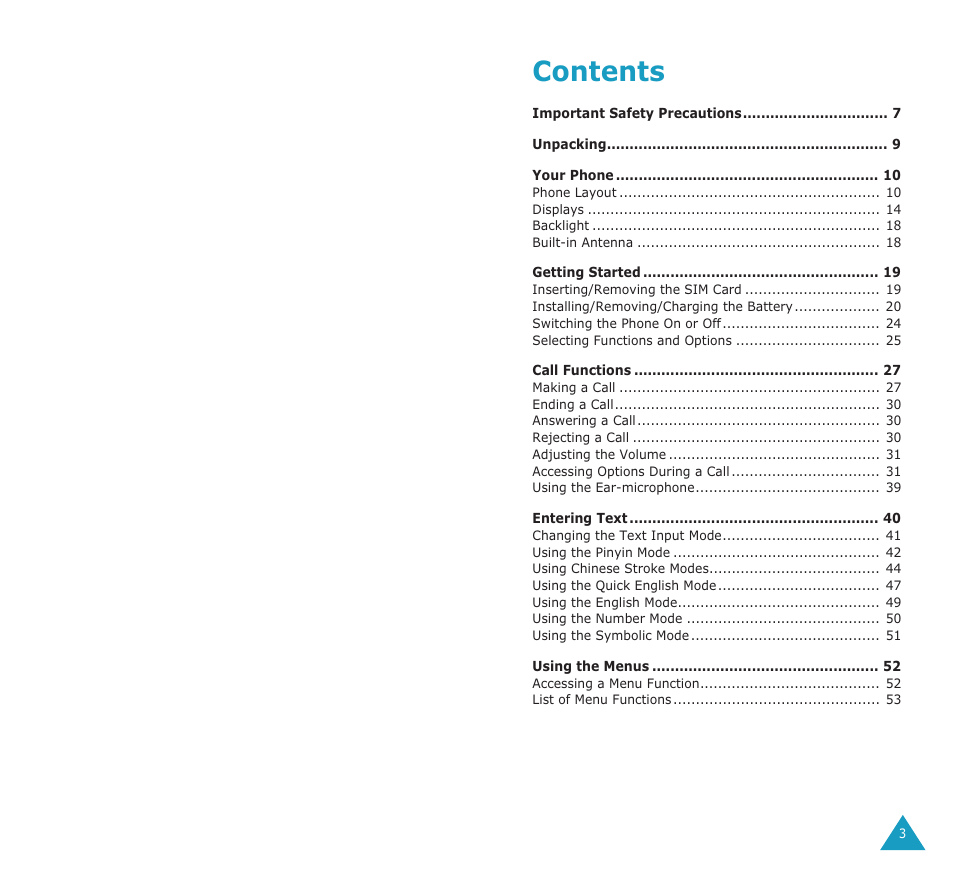 Samsung SGH-E700A User Manual | Page 2 / 98